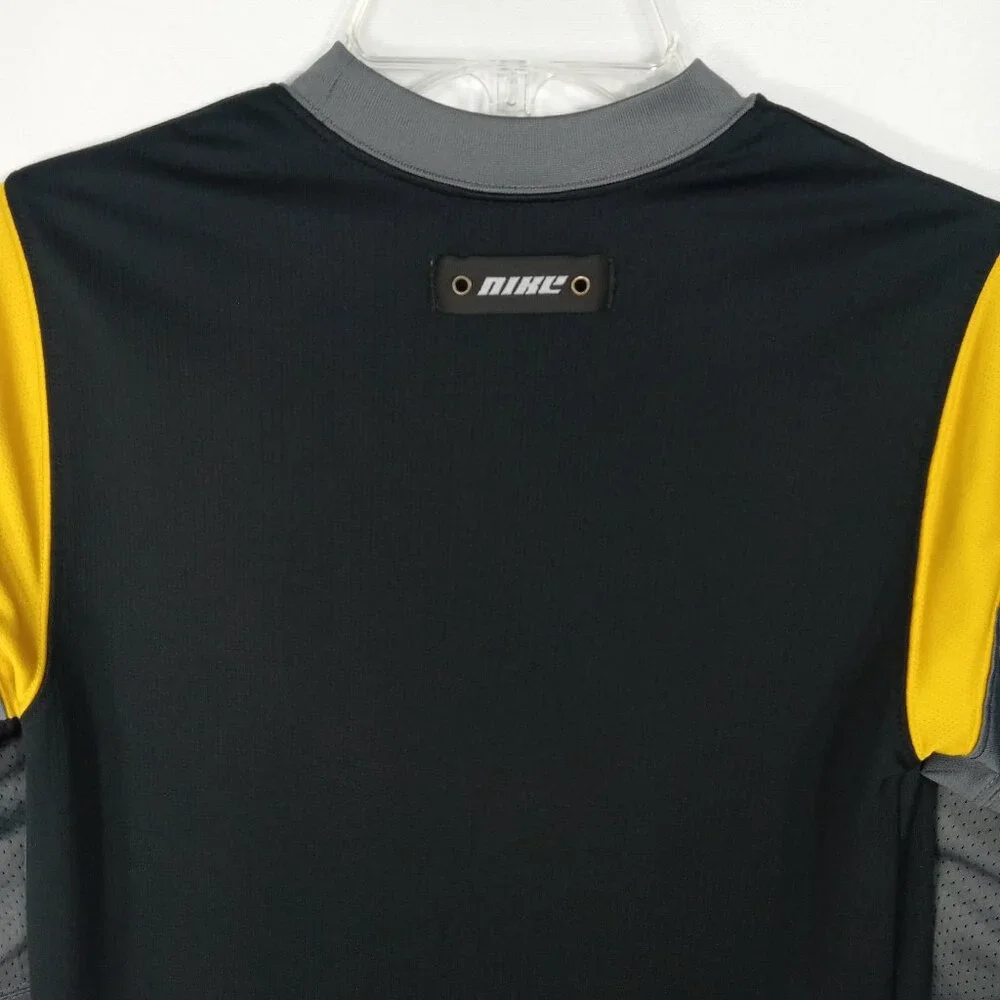 NIKE Gray Black Polyester Padded Elbow Performance Jersey Shirt Boys Size Medium